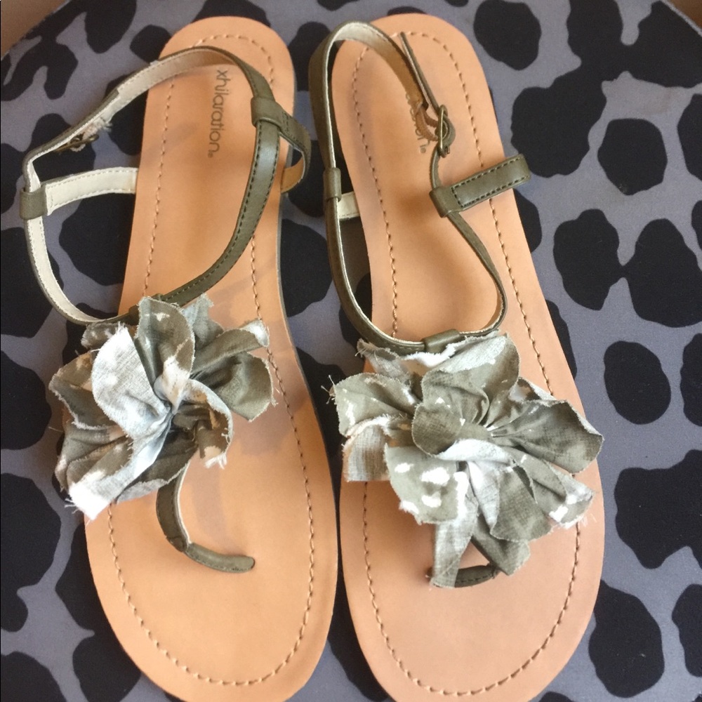 Army green sandals